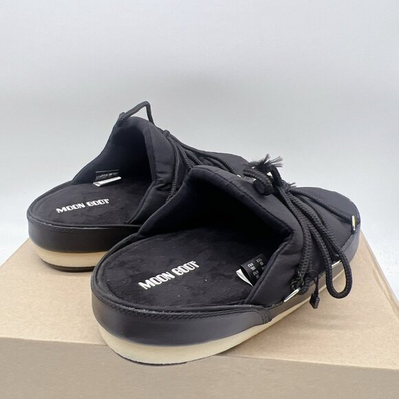 MOON BOOT Full Moon Icon Nylon Mule Black EU 41/ 42 Womens US 9.5/ 10 - Picture 7 of 12